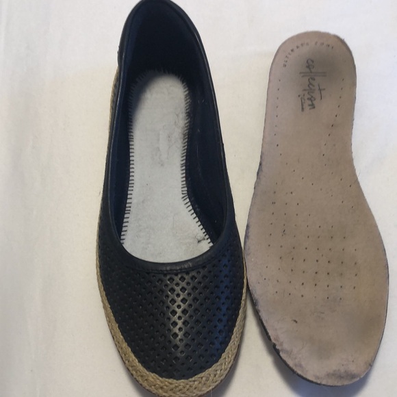 Clarks Women's Danelly Adira - Size 6.5 M - Black Espadrille Ballet Flat Slip on - Picture 12 of 12